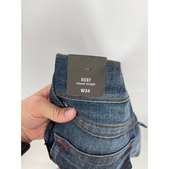 NWT True Religion RICKY STRAIGHT JEAN Men’s Size‎ 34 - Picture 5 of 8
